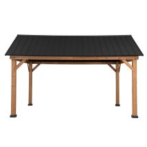 Zedernholz Gazebo Tödi In Anthrazit - 336cm X 400cm