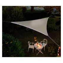 Voile D'Ombrage Leds Solaires 3 60 X 3 60 M Polyester Déperlant 107 Leds Intégrées Résistant À L'Eau Et Au Vent Morel