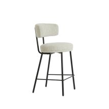 Taburete Harvie Crema Mate Negro Light & Living
