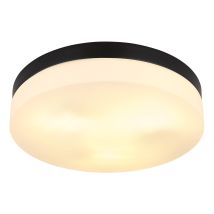 Plafón - Vranos - Negro - Aluminio - Ø 30cm - E27 - - Globo
