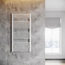 Elegant - Handtuchtrockner Heizung Bad 1200x600mm Heizung Badezimmer Weiß Handtuchheizkörper