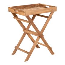 Ronda Couchtisch Serviertisch Teak – Hochwertiges Teakholz – Stilvoller Beistelltisch für Wohnzimmer – Elegante Einrichtung