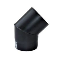 Gomito 45° in acciaio nero opaco – Diametro 120 mm – Spessore 2 mm – Raccordo per fumisti