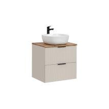 Meuble Vasque À Poser 60 Cm + Plateau - Georgia Cashmere - Livraison Gratuite