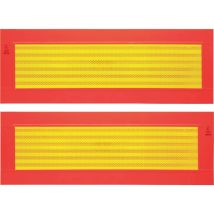 Iwh Ece 70 097607 Strisce Di Segnalazione Arancione (fluorescente), Giallo Riflettente 1 Pz. (l X L) 565 Mm X 195 Mm