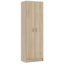 Habitdesign - Kit Armadio 2 Ante E 5 Ripiani Regolabili Multiuso Cm. 59x37x180h Colore Rovere