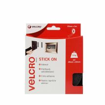Velcro - Vel-ec60217 Klettband Zum Aufkleben Haft- Und Flauschteil (l X B) 5000 Mm X 20 Mm Schwarz 5