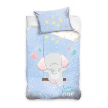 Parure Copripiumino Lettino Baby Elefante Azzurro