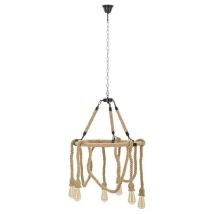 Lampe Suspension Mauro Ferretti Bambou Naturel 64 Cm 20 Watts