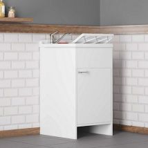 Mobile Lavatoio In Pvc Colore Bianco 45x50 Cm - Laden