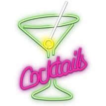 Neon Plexi Led Cocktails Pink Green - Forever