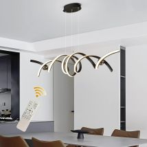 Modern Led Chandeliers Kitchen Light Dimmable Pendant With Adjustable Height And Remote Control Contemporary Pendant Light Fixtures For Dining Room 
