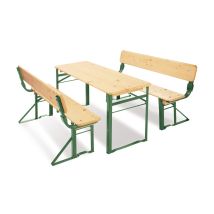 Set Di Tende Da Festa Per Bambini Sepp Con Schienale, Legno E Metallo, 3 Pezzi, Facile Da Piegare, Età Consigliata 3+, 201395, Verde - Pinolino