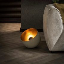 Furnwise – Modern Table Lamp – Natural Gray – Removable Reflector Hood – Stylish Addition for Any Room
