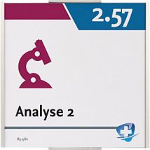 Rótulo autoadhesivo para puertas – Aluminio plateado – 148 x 151 mm – 3 unidades