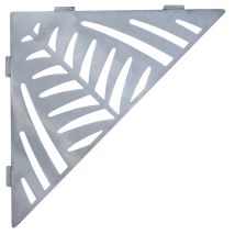 Duschablage Aus Edelstahl 20,4 X 20,4 Cm X 2 Mm - Dreieckig Design Jungle - Befestigung Ohne Bohren