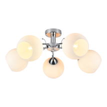 Lustre OSLO – 5xE27 – Métal, Verre – Style moderne, Largeur, Longueur, Hauteur