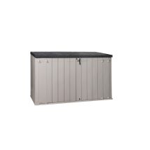 Toomax Stora Way Plus 3xl Da 2770 Litri, Capanno Porta Attrezzi 216x109x140h Cm, Colore Grigio Talpa/antracite, Porta Biciclette Con Coperchio 