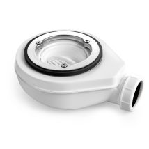 Heilmetz Plato De Ducha Sifón 90mm, Juego De Desagüe Con Sifón Para Mamparas De Ducha, Desagüe De Ducha Con Sifón De Olores Y Salida De Tamiz De Pelo 