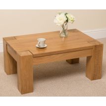 Modern Furniture Direct - Kuba Chunky Small Oak Coffee Table For Living Room