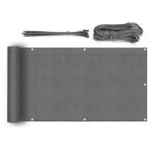 Salcar - Balkonsichtschutz Balkonabdeckung Hdpe 220g/m², Anthrazit 0,75m X 3m