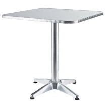 Quadratischer Tisch aus Aluminium in Verdelook – 60 x 60 cm – Höhe 70 cm – Ideal für Innen- und Außenbereich