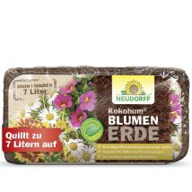 Kokohum Blumenerde – 1 Brikett – torffrei – 7 Liter – vegan – hochwertiges Substrat für Blumen und Aussaaten