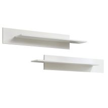 Set Da 2 Mensole Da Muro Pensili Espositori Ripiano Sospeso A Parete Mensole Da Parete 100x20x20cm Modelo Luke Bianco Finitura Opaca