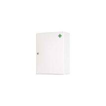 Armadio medicina bianco – 4013251807409 – Custodia in plastica con 1 porta, portacassette, serratura – 31.5x42x15 cm