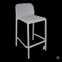 B-Ware Nardi Lido Mini Barstuhl Barhocker Gartenhocker Küchenstuhl Küchenhocker Weiß