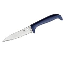 Spyderco Ste-k20spr Küchenmesser Counter Puppy Lila Klinge Drop Point Wellenschliff Klinge Spyderedge Satiniert, 7cr17 Stahl 8,8 Cm Lang Mit Lila 