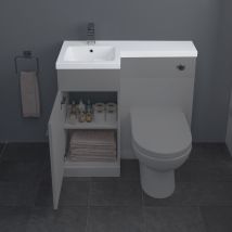 Aurora - 900mm Bathroom Basin Vanity Sink Only Left Hand High Quality Resin