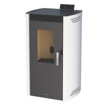 Bronpi - Estufa De Pellet Color Marfil Modelo Noa-mf De 12 Kw