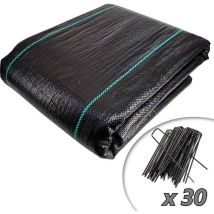 Mulch Cloth 2x10m With 30pcs Fixing Stakes