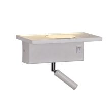Lampada Da Parete Led Rob 5w+3w Usb E Caricabatteria Wireless