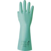 Guante de protección química Tricotril Winter 739 – Aprobación EN 388, EN 374, EN 407 – Nitrilo, Lana – Tamaño 9 – Color verde