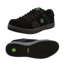 Apache - Kick Black Safety Trainers Work Shoe 200j Steel Toecap Sp1 Sra Uk Size 6