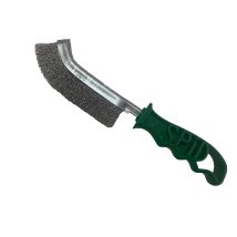 Spazzola a mano f.0,3 – 8006581000110 – Struttura in acciaio zincato, Filo in acciaio inox, Impugnatura ergonomica in ABS – SPID