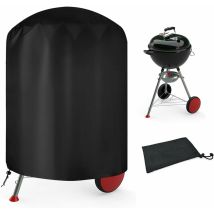 Funda Redonda Para Barbacoa De 77x72 Cm – Oxford 210d Impermeable – Resistente A Desgarros Y A La Intemperie – Cordón Ajustable
