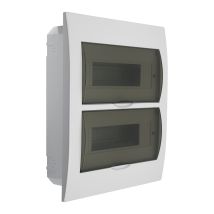 KANLUX Unterputzverteiler DB212F Ideal 2x12 – 24 Module – Kunststoff – 307mm Breite – 258mm Höhe – 65mm Tiefe – Weiß