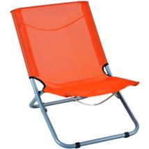 Garden Deluxe Collection - Sedia Spiaggia Pieghevole Arancio Spiaggina