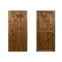 Arbor Garden Solutions - Featheredge Wooden Garden And Side Gates, Fully Framed And Capped (v2)(h-1800, W-950, Brown Finish)