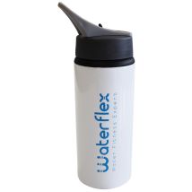 Waterflex Trinkflasche 0,6 L – Druckknopf-öffnung – Auslaufsicherer, Hermetischer Verschluss