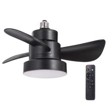 Ventilador LED E27 Debu Negro CCT Dim 15W – 1400 Lm – 3 velocidades – 30 dB – 220-240 V