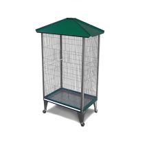 Cage pour oiseau – Voladero Modèle Ribeira Maxi – 80x55x167 cm – Placage prélaqué vert, structure galvanisée – GOMEZ Y CRESPO