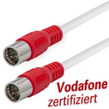 Antenne, Sat Câble De Raccordement [1x F Mâle - 1x F Mâle] 3 M Blanc - Maxtrack