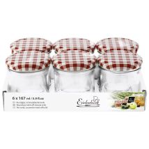 Konfitürengläser – 6er Tray – Glas – Durchmesser 6,6 cm – Transparent