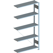 Scaffale META – Ripiani Af Xxl H2000mm 1700x500mm – 4 piani regolabili – Superficie zincata – Capacità di carico elevata