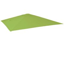 Toile De Rechange Pour Parasol Déporté De Luxe Hhg-549, Toile De Rechange Pour Parasol, 3x4m (ø5m) Polyester 3,5kg, Vert Clair