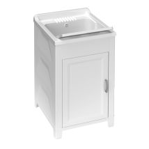 Mongardi - Schrank Mit Waschbecken Aus Harz 45x50 Für Aussen Und Innen Mit Waschbrett